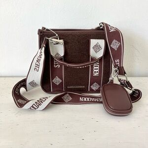 Steve Madden BWEBBER Sherpa Tote/Crossbody - Coffee Brown